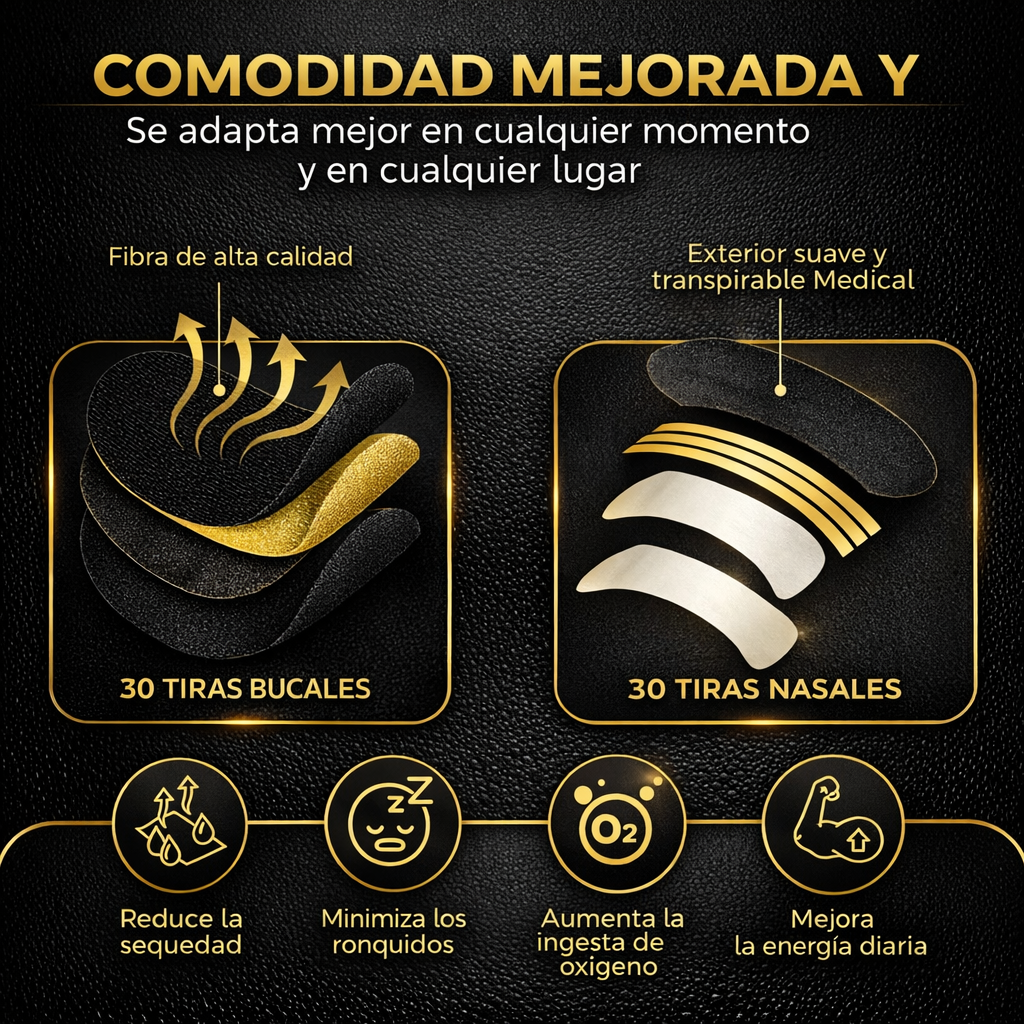 Pack Respiración y Descanso MALEZAS — 60 Tiras (30 Nasales + 30 Bucales)