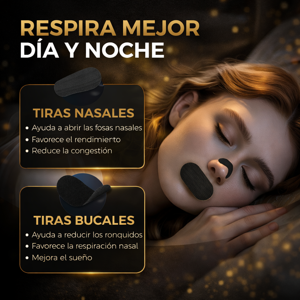 Pack Respiración y Descanso MALEZAS — 60 Tiras (30 Nasales + 30 Bucales)